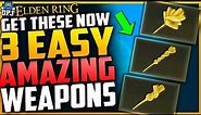 Elden Ring: 3 EASY AMAZING WEAPONS - How To Get Envoy's Long & Great Horn Weapons - Location & Guide