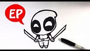 How to Draw Cute Deadpool - Easy Pictures to Draw