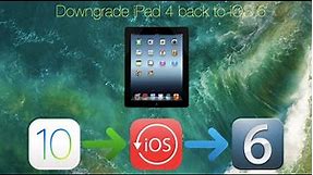 Attempting to downgrade iPad 4 to iOS 6