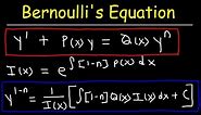 Bernoulli's Equation For Differential Equations