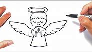 Cómo dibujar un Angel Paso a Paso | Dibujo de Angel