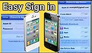 How to Sign in Apple ID to iPhone 4