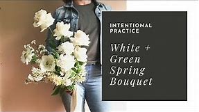 How To Wedding Bouquet Design Garden Style 🍏 White + Green Spring Bridal Bouquet
