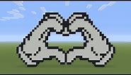 Minecraft Pixel Art - Hand Heart