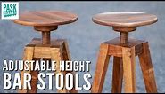 Making Adjustable Height Bar Stools