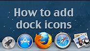Adding dock icons in Mac OS X