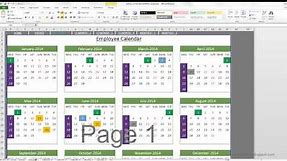 Event Calendar Maker (Excel Template)