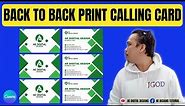 PAANO MAG PRINT NG BACK TO BACK CALLING CARD | BUSINESS CARD | CANVA TEMPLATE | TAGALOG TUTORIAL
