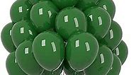 100pcs Dark Green Balloons, 12 inch Latex Balloons, Helium Green Party Balloons for Birthday Baby Shower Wedding Graduation Holiday Ballons Party Decor(With 2 Green Ribbons)