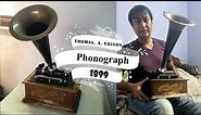 PHONOGRAPH 1899 | History of First Record Player Invented by Thomas. A. Edison
