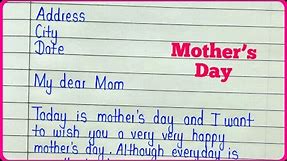 Mother’s Day letter writing | Mother’s Day greeting card writing | Message to mother- Mothers Day