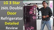 LG 260 l double door Refrigerator review & Demo | double door refrigerator for your home|