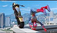 GTA 5 Iron Spiderman Motorcycle Stunts/Fails/Ragdolls Ep16 (Euphoria Ragdolls)