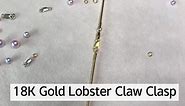 18K Gold Lobster Claw Clasp