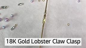 18K Gold Lobster Claw Clasp