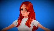Free Stylized Cartoon Girl Rigged Character - Download Free 3D model by Canino3d