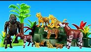 Playmobil Wildlife Animals Lynx Gorillas and Okapis Building Set Toy Build Review