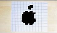 Handmade Pixel Art | How To Draw Logo Apple Step By Step #pixelart