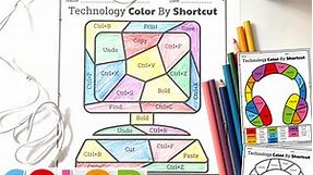 Technology Color By Keyboard Shortcut Printable Worksheets for Typing Unit