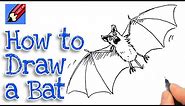 How to draw a Vampire Bat for Halloween