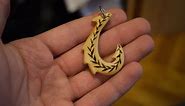 Making Fish Hook Pendant | Wooden Pendant | Wooden Necklace | Fish Hook Necklace | Pyrography