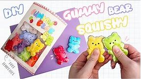 [DIY PAPER SQUISHY] Gummy Bear Bag | FREE TEMPLATE