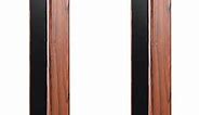 Wood Grain Speaker Stands 36 Inch Universal Floor Speaker Stand Pair Heavy Duty Hollowed Stands for Home Theater Speakers with Sand Filling Tuning Function - Pair