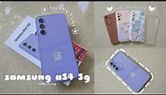 Samsung A54 5G 8/128GB (Awesome Violet)🌷|| aesthetic unboxing, pretty phone case, and camera test˚୨୧