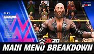 WWE 2K20 - MAIN MENU BREAKDOWN!! (Matches Types, Start-Up & More)