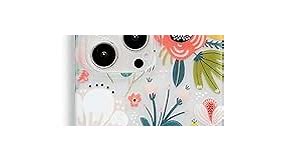 J.west iPhone 11 Pro Max Case 6.5", Frosted Clear Case with Flower Design Cute Soft Slim Silicone Cover Elegant Floral Print Durable Protective 11 Pro Max Phone Case for Women Girls