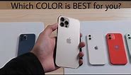 iPhone 12 Pro All Colors Unboxing & Hands On | Gold,Pacific Blue,Silver,Graphite | Color Comparision