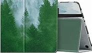MoKo Case Fits All-New Kindle Fire HD 10 & 10 Plus Tablet (13th/11th Generation, 2023/2021 Release) 10.1" - Slim Folding Stand Cover with Auto Wake/Sleep, Dark Green Forest