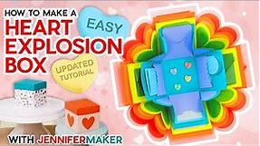 How to Make an Explosion Box ❤️ DIY Valentine's Day Explosion Box ❤️ UPDATED Cricut Tutorial