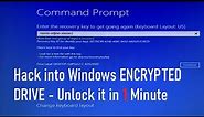 Unlock, Turn off BitLocker ENCRYPTED Drive WITHOUT a RECOVERY KEY in 1 Minute