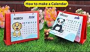 How to Make a 2024 Mini Desk Calendar| Easy & Cute Handmade Calendar| DIY Craft