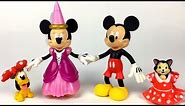 UNBOXING MINNIE MOUSE DELUXE SET WITH MICKEY MINNIE PLUTO AND FIGARO - DRESS UP FUN AT THE CLUBHOUSE