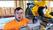 Dewalt 20v cordless miter saw review and actually using it! (DCS361)