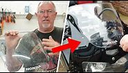 Repair Scratched Motorcycle Windshield | How To Remove Scratches On A Bike Screen | Fireblade | 004