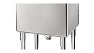 TRINITY EcoStorage Stainless Steel Freestanding Single Bowl Utility Sink for Garage, Laundry Room, and Restaurants, Includes Faucet, NSF Certified, 49.2-Inch by 21.5-Inch by 24-Inch, Chrome