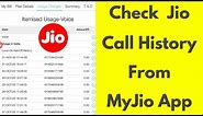 How To Get incoming and outgoing Call details in Myjio App - Check Your Jio Sim Call History