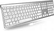 Macally USB C Keyboard - Wired Keyboard for Mac - Ultra Slim Full Size Compatible Apple Keyboard Wired with 20 Shortcuts and 110 Scissor Keys - USBC Keyboard for MacBook Pro/Air, Mac Mini, iMac, iPad