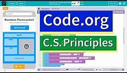 Code.org Lesson 12 Traversals Make a Random Forecaster App | Answer Tutorial | Unit 6 CS Principles