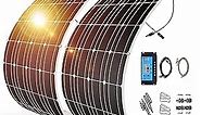PUSHIZHIGUANG Solar Panels 600W 2X 300W Flexible Solar Panel 12V-36V PET Portable Solar Panel Suitable for Rv, Outdoor, Tent, Caravan…