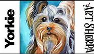YORKIE Beginners Learn to paint Acrylic Tutorial Step by Step BAQ