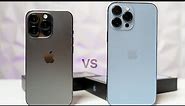 Graphite & Sierra Blue iPhone 13 Pro Max Unboxing & Comparison!