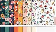 EOOUT 18 Pack Decorative File Folders Floral Folders Cute File Folder, Letter Size Colored File Folders,1/3-Cut Tabs, 9.5 x 11.5 Inches, for Office, School, Home
