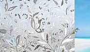 Niviy Etched Lace Window Film Static Window Cling Glass Door Decals Frosted Glass Window Clings for Privacy 17.7 by 78.7 Inches