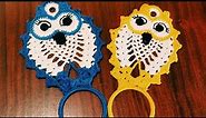 Crochet Owl Decorative Towel Holder