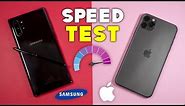 iPhone 11 PRO Max VS Galaxy Note 10 Plus - SPEED TEST