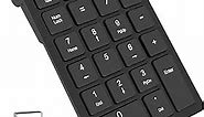 Foloda Wireless Number Pads, Numeric Keypad Numpad 22 Keys Portable 2.4 GHz Financial Accounting Number Keyboard Extensions 10 Key for Laptop, PC, Desktop, Surface Pro, Notebook